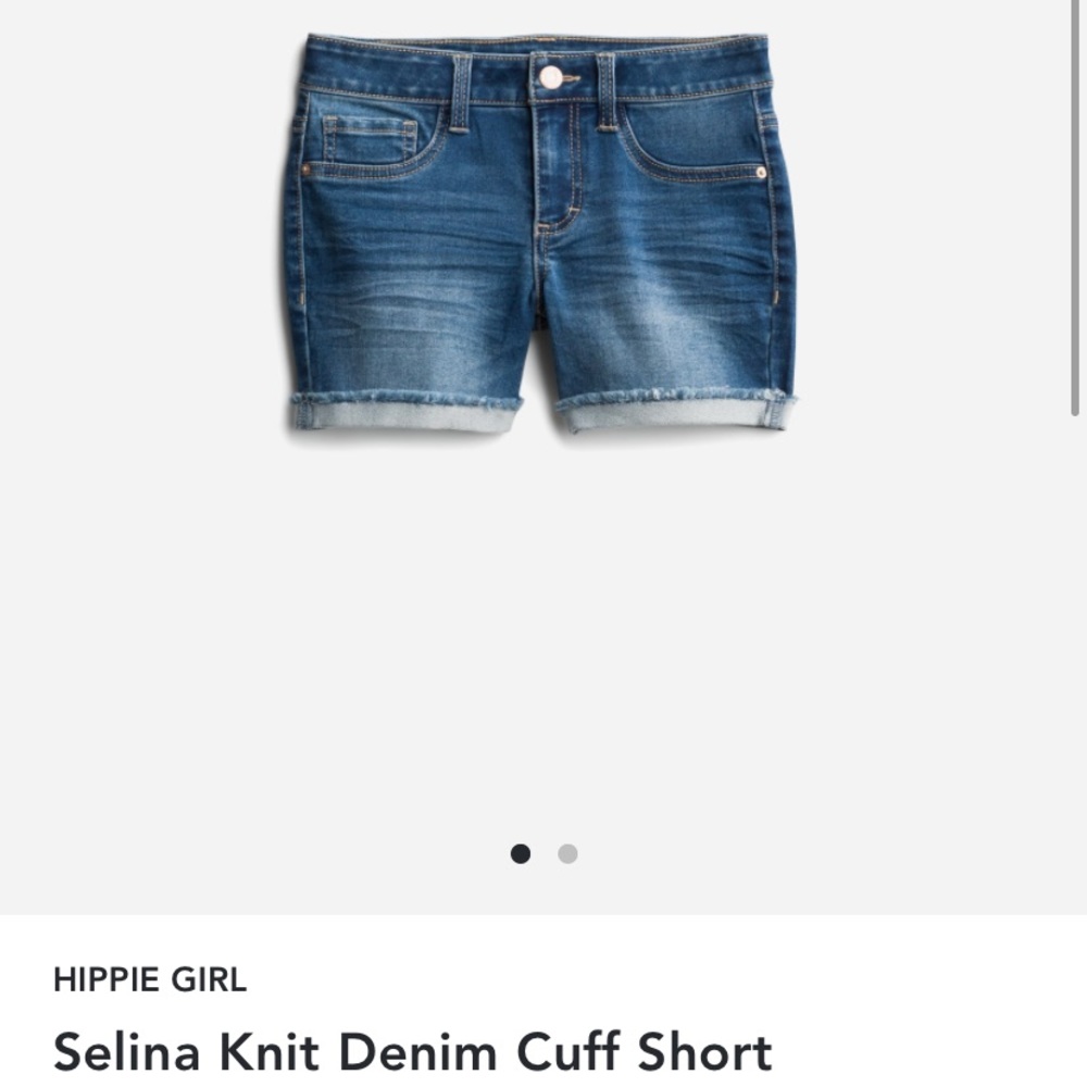 NWT Hippie Girl girls midi shorts size 16